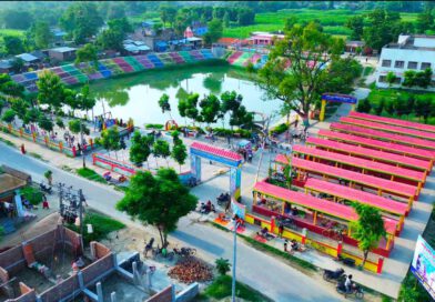 आदर्श ग्राम पंचायत राज मोतीपुर का पिट्ठाडोभी पोखर का सौंदर्यीकरण